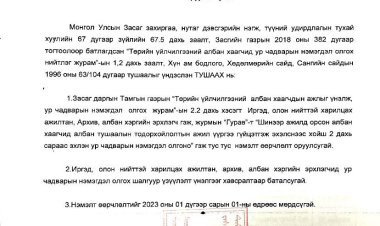 ЖУРАМД НЭМЭЛТ ӨӨРЧЛӨЛТ ОРУУЛАХ ТУХАЙ